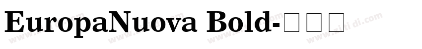 EuropaNuova Bold字体转换